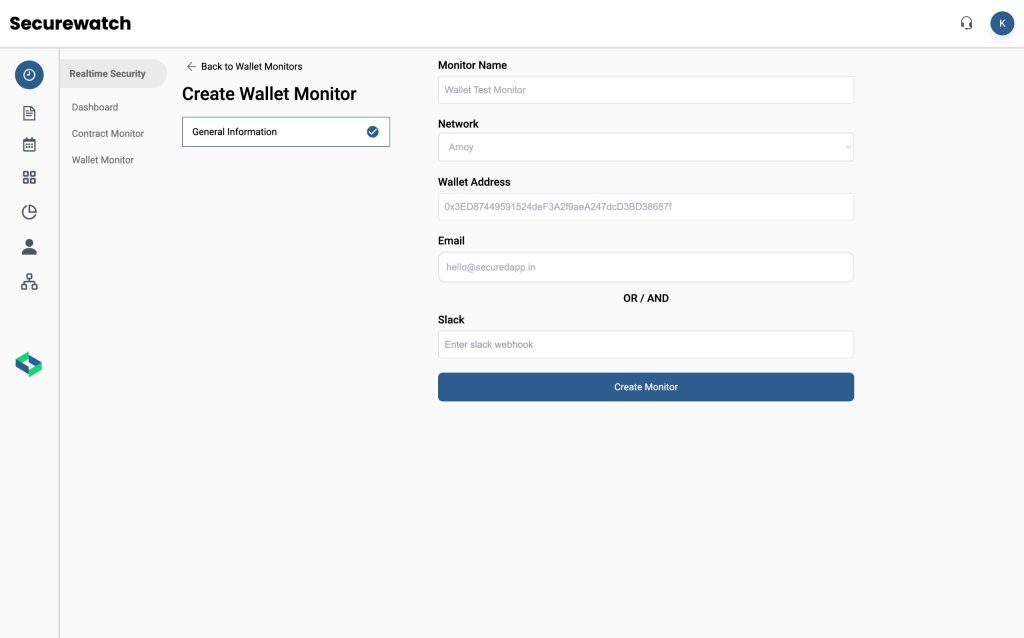 SecuredApp.io real-time monitoring dashboard showing multi-chain blockchain security surveillance