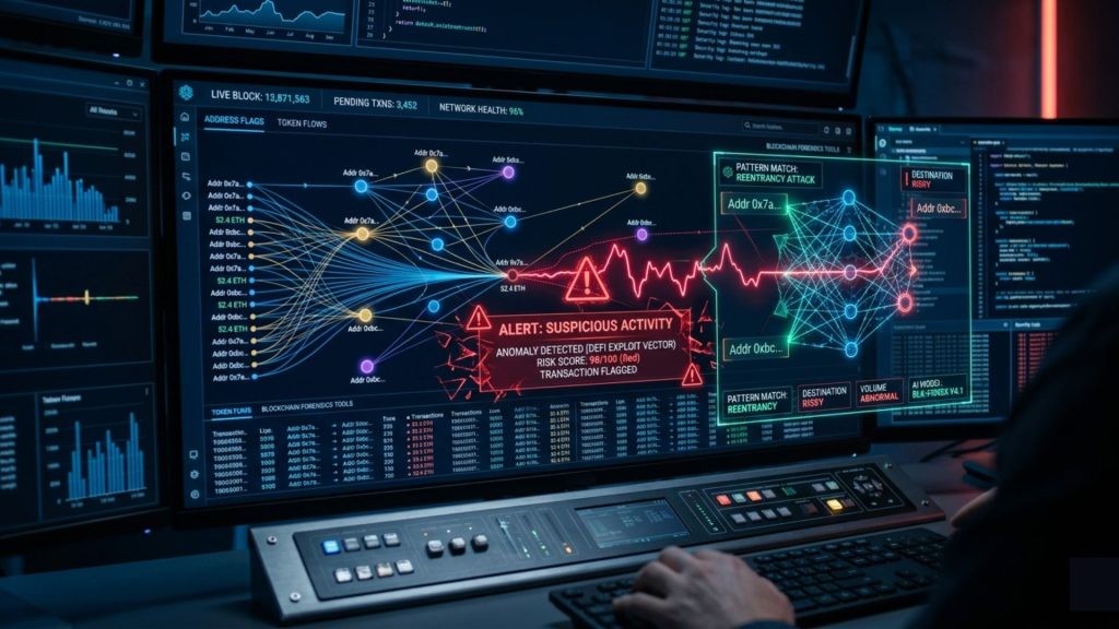 blockchain transaction flagged as suspicious by real-time threat detection system