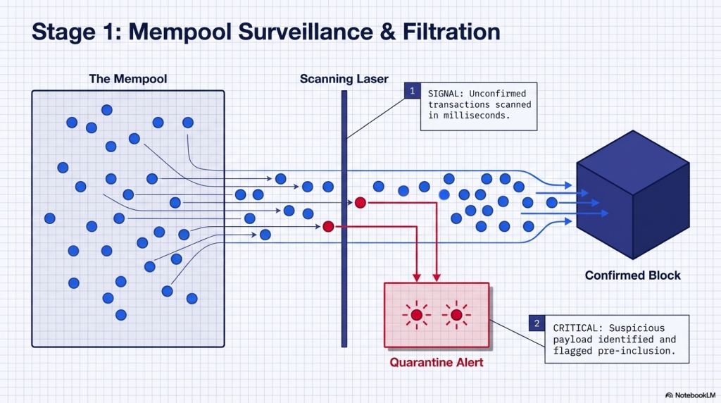 Flash loan attack detection sequence on a DeFi protocol