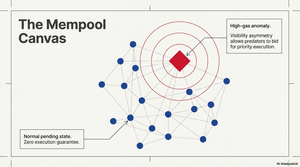 Visual explanation of a sandwich attack on a DeFi token swap