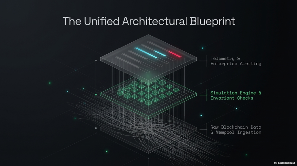 Visual illustration of real-time blockchain threat monitoring dashboard showing live transaction alerts