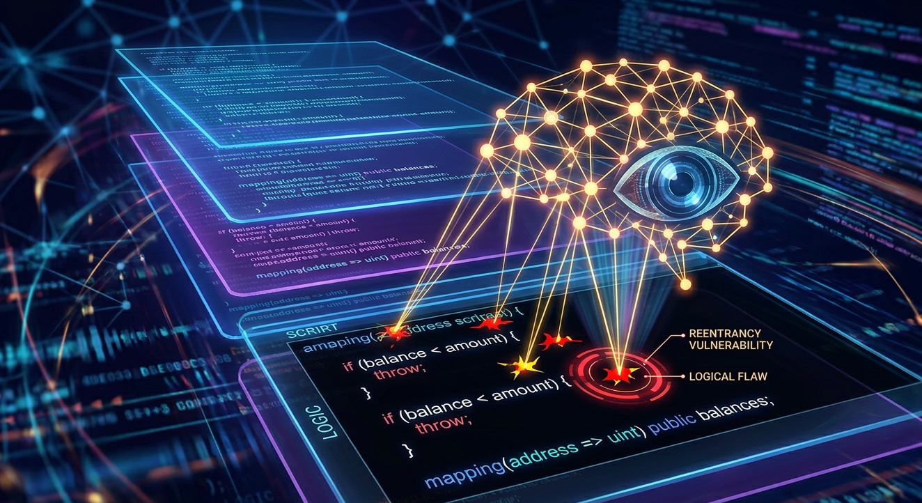 AI identifying hidden logic flaws in smart contract behavior beyond simple syntax errors