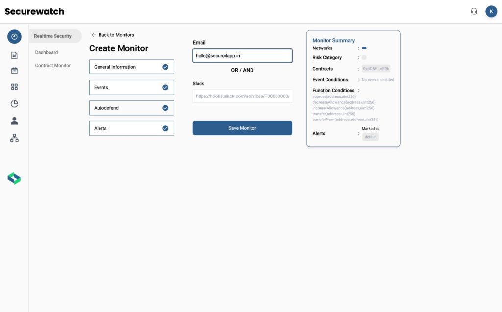 SecureWatch Dashboard