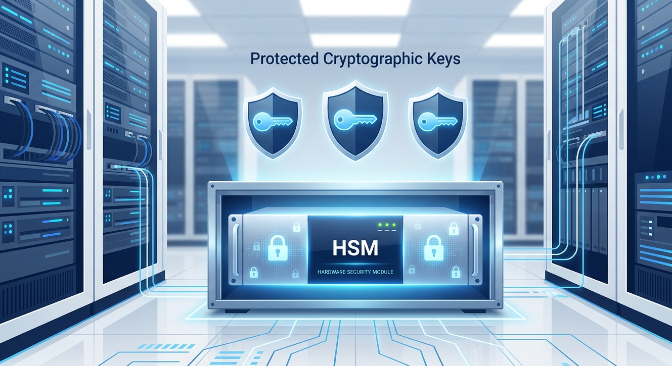 Enterprise Hardware Security Module protecting cryptographic keys in a secure data center