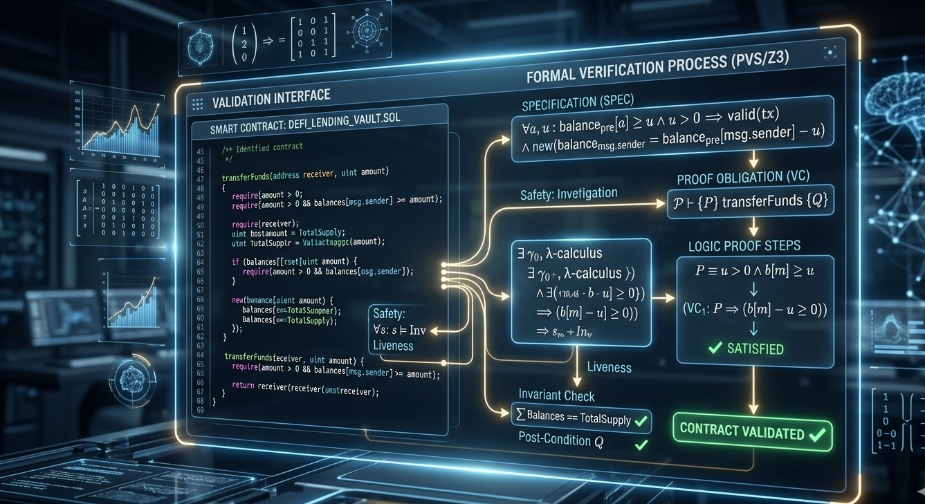 Mathematical verification of smart contract correctness using formal methods