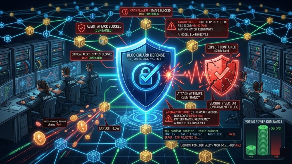 On-chain threat monitoring tools dashboard showing real-time blockchain security alerts