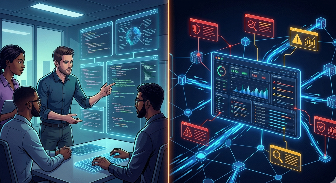 Comparison of smart contract security before deployment versus live runtime monitoring on blockchain