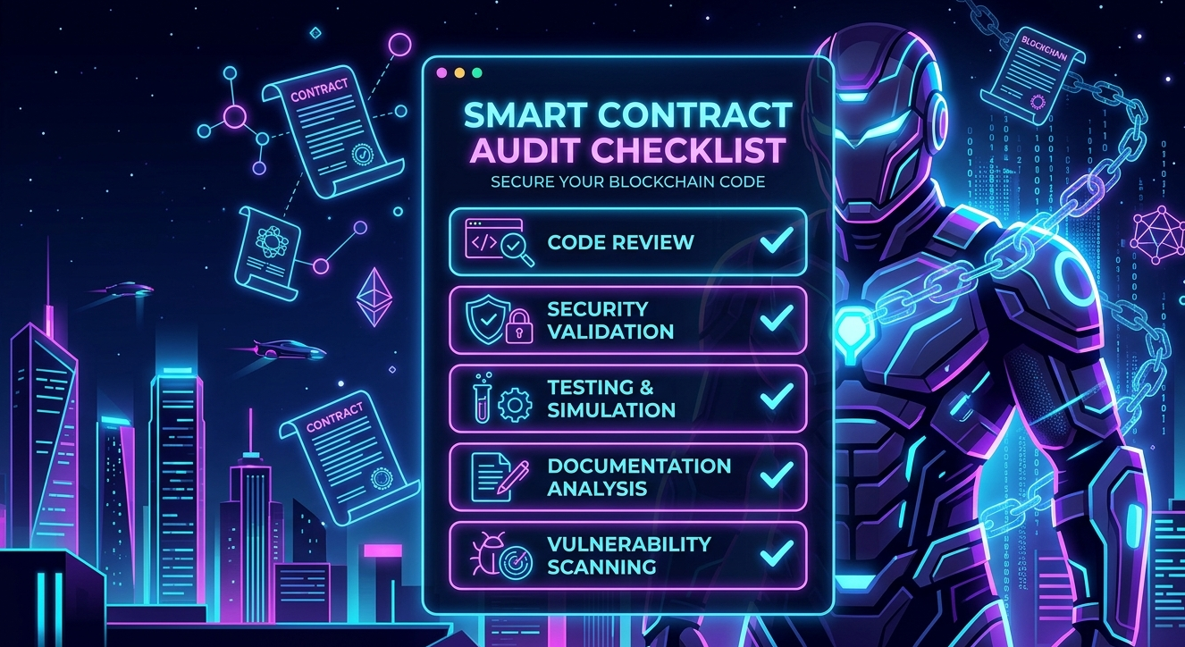 Smart contract security audit checklist for Web3 founders showing structured pre-audit preparation steps