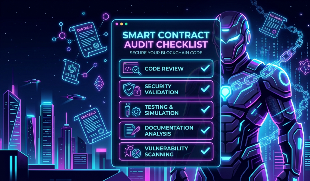 Smart contract security audit checklist for Web3 founders showing structured pre-audit preparation steps