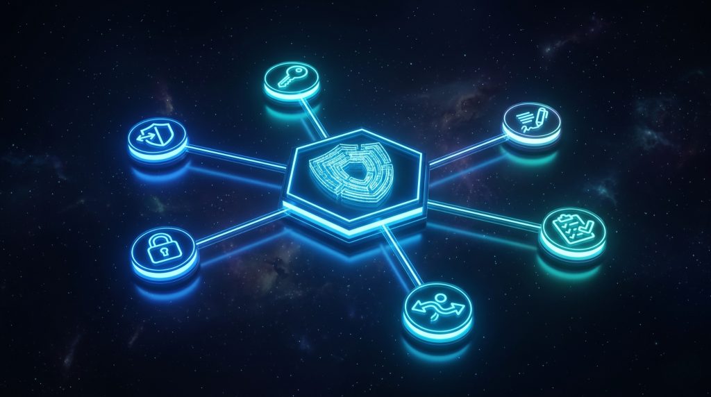 QuantumVault enterprise quantum-safe security platform with PQC key management, gateway, signing, compliance, and governance modules