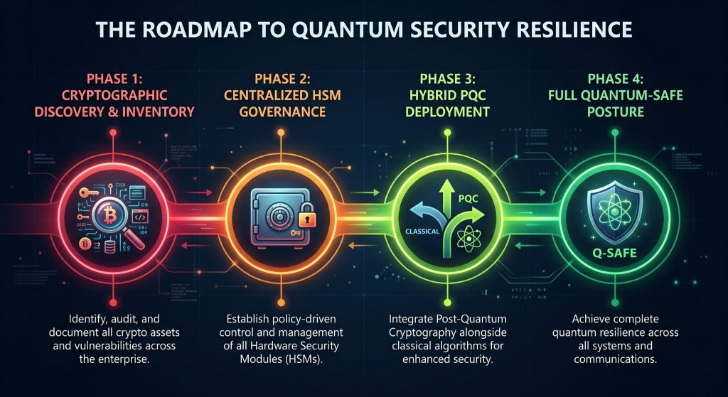 Four-phase post-quantum cryptography migration roadmap for Indian BFSI institutions using enterprise HSM key management