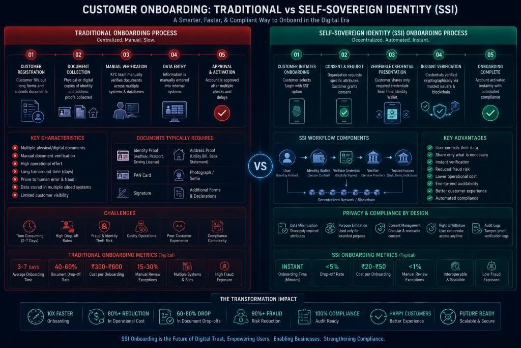 Enterprise SSI verifiable credential workflow for bank KYC onboarding