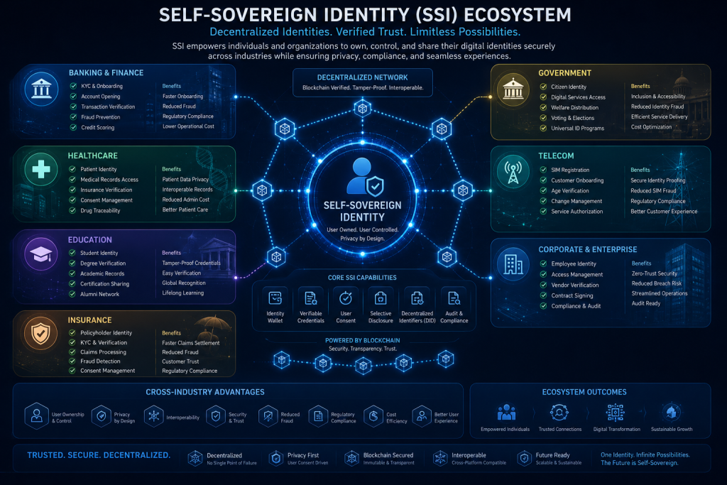 Self-sovereign identity use cases across BFSI, healthcare, and government sectors in India