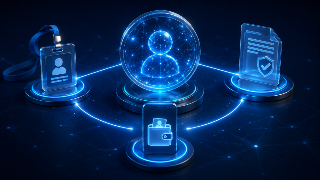 SecureX DID enterprise decentralized identity architecture connecting verified credentials and identity wallets