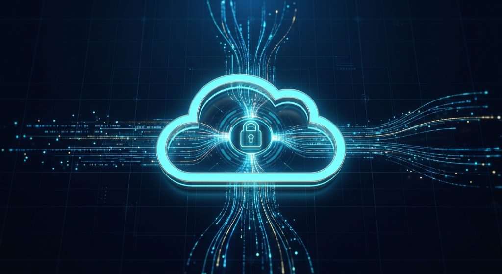 Cloud provider managing encryption keys inside centralized vault illustration