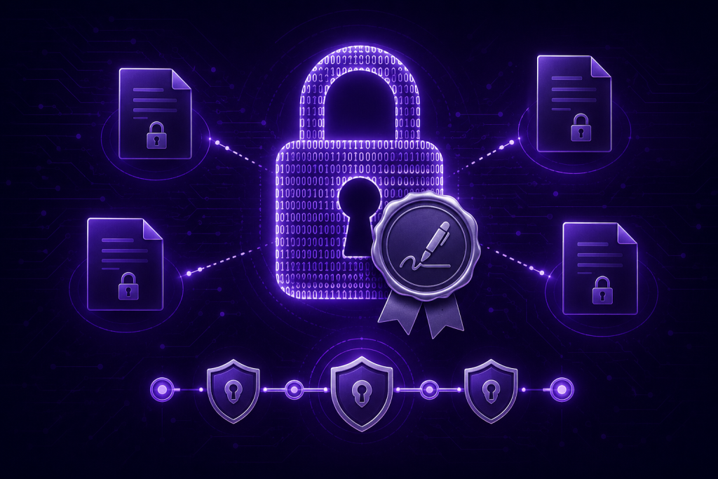 Cryptographic data protection with PKCS#7 digital signing and CMS encryption