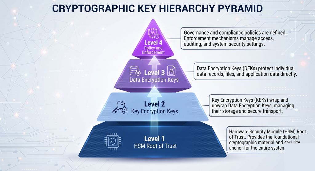 Four-layer HSM-based cloud data encryption architecture