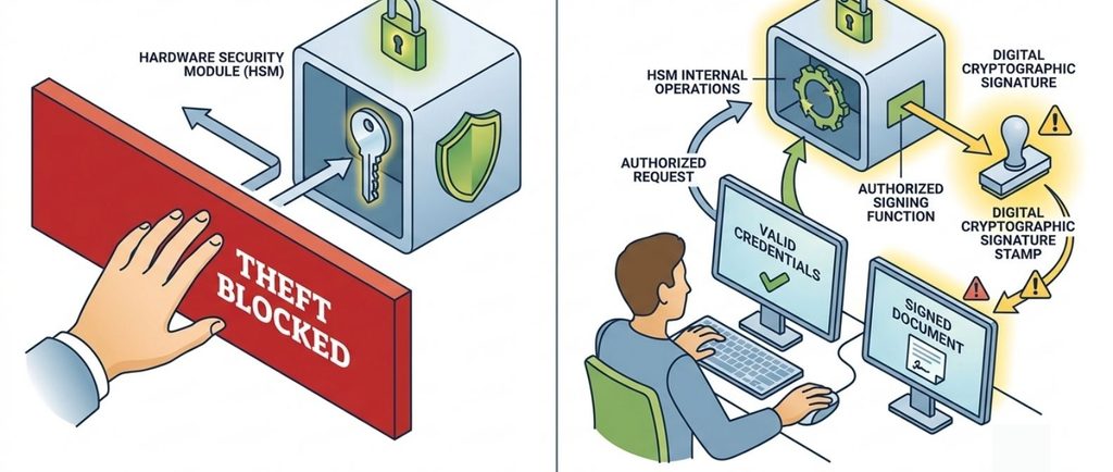 HSM blocks key export but still needs policy controls to stop key misuse